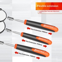 Miroir d'inspection télescopique universel en acier inoxydable de qualité industrielle avec poignée en caoutchouc OEM/ODM pour endoscope de carrosserie