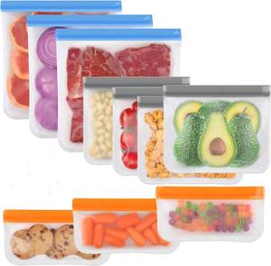 Bolsas de Almacenamiento de Alimentos de PEVA Libres de BPA, Reutilizables, Herméticas, con Cierre Ziplock - Product Image 1