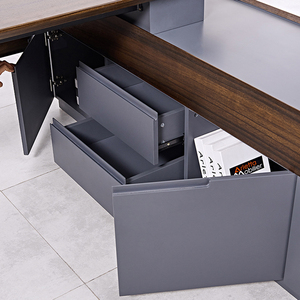 Escritorio de Oficina Moderno de Lujo en Madera, Diseño de Estación de Trabajo, Escritorio Ejecutivo de Alta Tecnología para CEO, Muebles de Oficina - Product Image 5