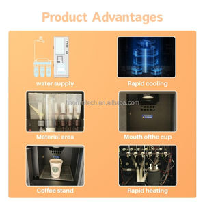 Distributeur automatique de café vertical Machine à expresso fraîchement <span class=keywords><strong>moulu</strong></span> pour faire du café rapidement - Product Image 4