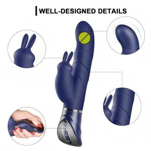 Erwachsenen-Sexspielzeug für Frauen USB-Aufladbarer Dual-Stimulations-<span class=keywords><strong>Rabbit</strong></span>-Vibrator mit 10 Modi IPX5 Wasserdichter G-Punkt-Dildo-Vibrator - Product Image 5