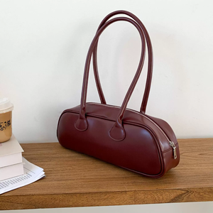 Bolsos de Mano de Moda Vintage para Mujer 2026, Bolsos <span class=keywords><strong>Bowling</strong></span> de Cuero PU, Fabricación Personalizada al por Mayor - Product Image 2