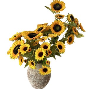 Group A <b>Artificial</b> Sunflower Silk <b>Flowers</b> Wedding Home Decor Stone <b>Flower</b> <b>Arrangement</b> - Product Image 5