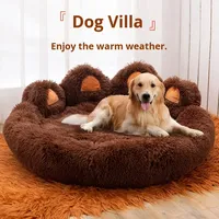 Coussin de couchage confortable pour chien et chat, design patte en peluche chaude, pour animaux de grande race