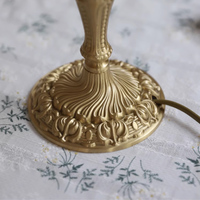 Veilleuse ambiante de lampe de poire de Style crème française pour l'étude de chevet de chambre salon contrôle tactile corps de verre de charge alimentation ca