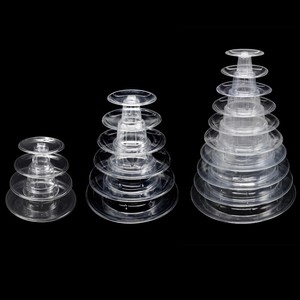 Rak <span class=keywords><strong>Display</strong></span> kue Macaron plastik 6 tingkat, alat kue untuk pemegang Cupcake, piring dekorasi pesta pernikahan, menara berdiri - Product Image 5
