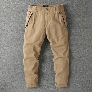 Pantaloni Cargo Larghi da Uomo CRUEL WOLF 100% Cotone Vita Media Pesante con Cerniera in Tessuto Non Tessuto Abbigliamento da Lavoro Autunnale Taglie Forti 6XL - Vendita all'Ingrosso - Product Image 1