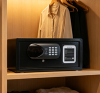 Caja Fuerte Electrónica con Tarjeta RFID para Hotel, Caja Fuerte de Seguridad con Teclado Digital para Laptop, Caja Fuerte Oculta para Montar en la Pared, Caja Fuerte para Gabinete de Pared para el Hogar