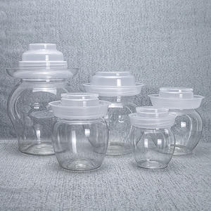 Grosir kotak kemasan makanan penutup stoples makanan hewan peliharaan dengan tutup wadah kue plastik untuk membuat makanan penutup dan acar sayuran - Product Image 4