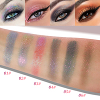 Palette de fards à paupières personnalisable 6 couleurs, super changement de couleur, 26 mm de rondure