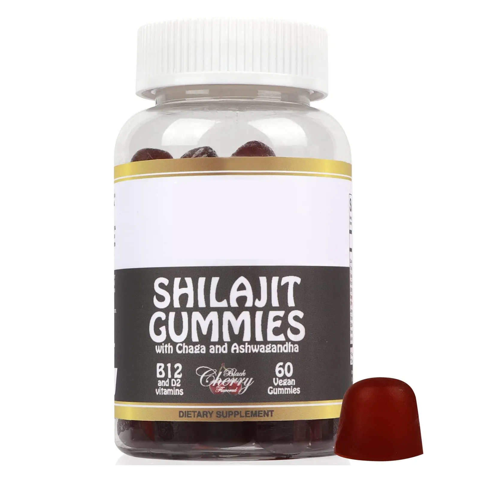 OEM saf himalaya shilajit takviyeleri chaga ashashandha vitaminleri b12 d2 shilajit gummies 500mg