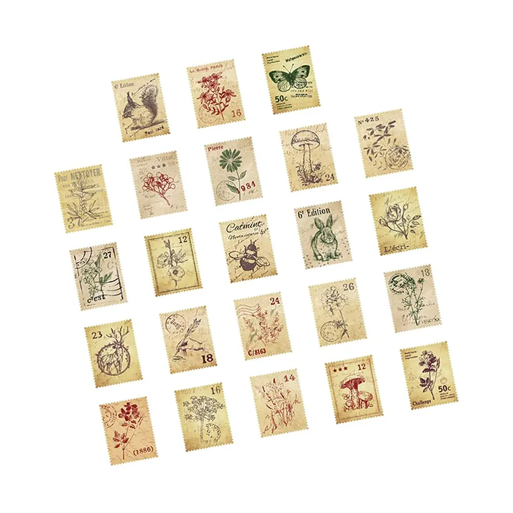 Adesivi Scrapbooking Vintage adesivi per francobolli adesivi Washi Album fotografico Planner etichette per Notebook fai da te