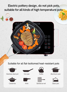 Thiết Bị Nhà Bếp Trung Quốc Tốt Bếp Nấu Ăn 2200W Bảng 1 Burner Cảm Ứng Hob Lẩu Điện Gốm Hồng Ngoại Bếp - Product Image 6