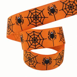 Ruban gros-grain imprimé fantômes et citrouilles, exclusivité Halloween, 2,2/2,5 cm, 10 yards, pour emballage cadeau et décoration de fête - Product Image 4
