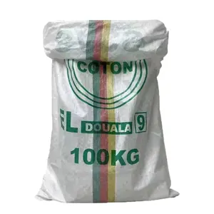 Cameroon L9 bán buôn 50kg 50lb 100kg saco Poly nhựa dệt bao tải mới rỗng gạo Ngô Túi Trắng PP Raffia túi/Bao tái sử dụng