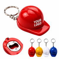 Porte-clés Casque de Sécurité Miniature Personnalisé avec Logo – Décapsuleur Promotionnel en Forme de Casque de Chantier – Outil de Camion en Plastique Personnalisable avec Logo