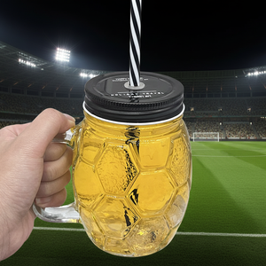 Tasses à bière, gobelets à eau et verres à vin créatifs, verres en verre durables estampés or pour les fans <span class=keywords><strong>de</strong></span> sport, 450 ml - Product Image 1