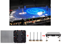 P3.91 LED intérieur et extérieur 500*1000mm écran de carrelage de sol interactif LED écran d'affichage de sol DJ Booth Dance Iron Radar Sensing