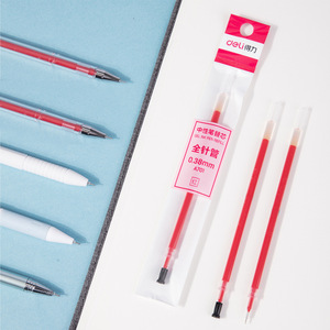 Deli Gel <b>Pen</b> <b>Refill</b> 0.38mm Red Full Needle Tube A701 Smooth Writing Student Use - Product Image 4