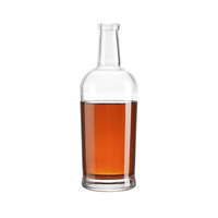 Populaire exporté au Mexique toutes sortes de bouteilles en verre de vodka avec différents modèles et formes et poids