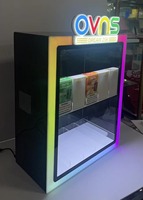 Vitrine à cigarettes en acrylique LED verrouillable personnalisée avec éclairage RGB pour comptoir de boutique de tabac