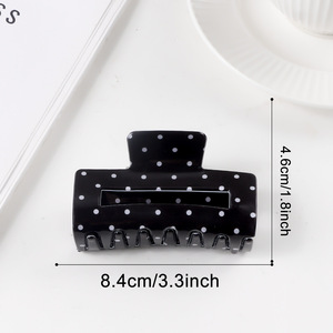 Pince à cheveux de luxe faite à la main, style RTS-2 Sweet <span class=keywords><strong>Coco</strong></span>, carrée à pois, élégante, accessoire pour cheveux pour femmes - Product Image 5