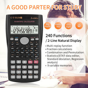 เครื่องคิดเลขวิทยาศาสตร์สำหรับนักเรียน รุ่น SX-82MS-A ยอดนิยม ใช้พลังงานจากแบตเตอรี่ มี 240 ฟังก์ชัน สำหรับการสอบคณิตศาสตร์ ผลิตจากพลาสติกที่ทนทาน - Product Image 4