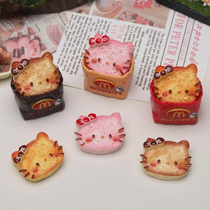 ชาร์มเรซิ่นรูปขนมปัง คุกกี้ โดนัท แฮมเบอร์เกอร์ ลายแมวน่ารัก สำหรับตกแต่งเคสมือถือ เคสไอแพด งาน DIY เครื่องประดับผม - Product Image 6