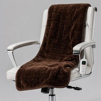 Coussin chauffant électrique de luxe en peluche marron, personnalisé OEM, 30x60cm, avec contrôleur numérique LED, 6 niveaux de chaleur, arrêt automatique de sécurité, chaleur douce