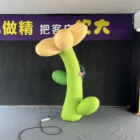 Décoration de scène de centre commercial personnalisée, fleurs lumineuses gonflables à LED