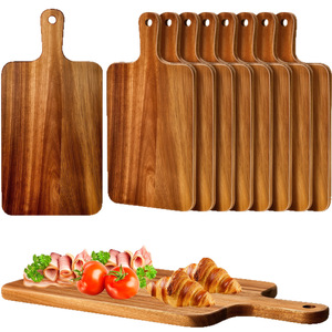 Tablas de cortar de madera de acacia 40x19.5x1.5cm, bloques de cortar rectangulares de madera maciza para uso en la cocina - Product Image 5