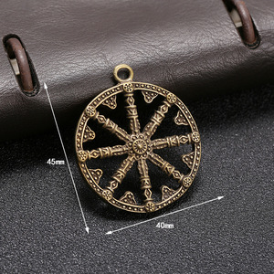 Pendentif Rétro en Laiton, Breloque Pixiu Tête de Tigre Abacus, Porte-clés Thème Bouddhiste, Accessoire de Mode - Product Image 3