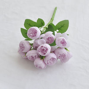 <span class=keywords><strong>Bouquet</strong></span> artificiel d'anémones, camélias, roses et pivoines, 15 têtes, fausse composition florale pour la décoration intérieure - Product Image 3