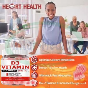 Ausreson D3 K2 Center Filled Gummies Suplemento Apoya la salud ósea y muscular Gummies rellenos de vitamina D3 K2 sin azúcar - Product Image 4