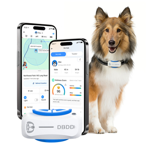 Traceur GPS intelligent 4G pour animaux de compagnie (plastique) – Sans limite de distance, alertes géofence, informations santé 24/7, IA vétérinaire, pour plusieurs animaux, longue autonomie de la batterie - Product Image 1