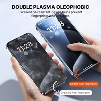 Protector de Pantalla de Vidrio Templado Antiestático ESD, Corte de Diamante, Biselado, Gorilla Glass para iPhone 16 15 14 13 Pro