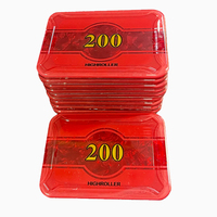 Plaques de jetons de poker rectangulaires en acrylique personnalisées avec impression anti-contrefaçon UV et récompenses à haut enjeu