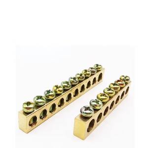 Bornier de <span class=keywords><strong>terre</strong></span> neutre 1-10 pôles fabriqué en Chine Bornes à vis en laiton <span class=keywords><strong>basse</strong></span> tension pour électricien Earth 1-10 PCB enfichable - Product Image 6