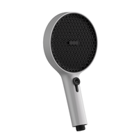 Pomme de douche de luxe à main avec design en nid d'abeille, 3 fonctions de pulvérisation, buse en silicone, boîte cadeau avec logo