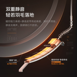 Vélo d'exercice à contrôle magnétique 104x62x118cm, résistance réglable, équipement de fitness d'intérieur, modèle vertical - Product Image 1