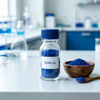 Poudre lyophilisée de peptide de cuivre bleu GHK-Cu, tripeptide de cuivre-1, matière première cosmétique, poudre de collagène
