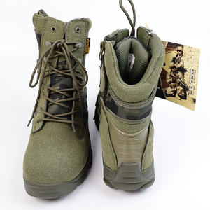 Bottes tactiques Delta DF22 pour hommes, hautes, vert olive, en tissu Oxford imperméable, pour le camping, la randonnée et toutes les saisons. - Product Image 3