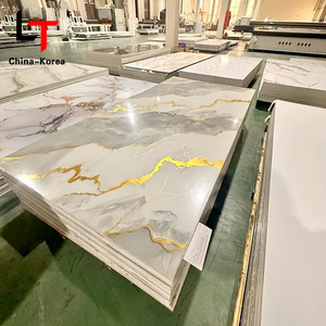 แผงผนังพลาสติกพีวีซีและแผ่นป้องกันรังสียูวีแผ่นหินอ่อนพื้นผิวหินอ่อนหลายสไตล์ - Product Image 1