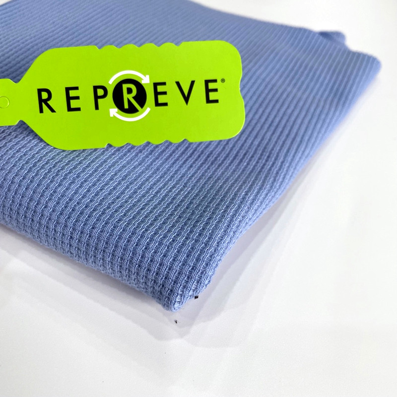 Высококачественная ткань с капюшоном, 65% переработанный полиэстер, 35% хлопок, трикотажная термальная Вафельная Ткань двора