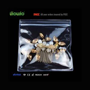 UIOWIO Assortiment de Tailles en Plastique avec Fermeture à Glissière Anneaux Transparents Boucles d'Oreilles en PVC Transparent Pochette de Rangement de Bijoux Sacs Scellables <span class=keywords><strong>Anti</strong></span>-ternissement - Product Image 1