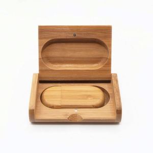 Clé USB 2.0 en bambou pivotante, nouveau design élégant, pleine capacité, avec boîte cadeau en bois - Product Image 4