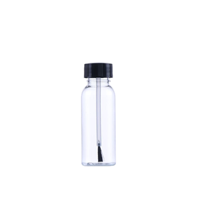 Customized Logo 5ml 10ml 15ml Plastic <b>PET</b> Screen Printed for <b>Brush</b> Bottle with Black or White <b>Brush</b> Cap for Glue Painting - Product Image 1