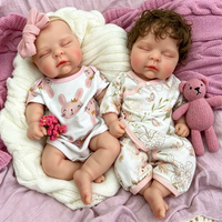 Poupée Reborn en Silicone Souple de 18 Pouces, Corps Rembourré, Sucette Disponible, Poupées Interactives pour Enfants