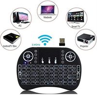 Keyboard Mini i8 2.4G, Mouse udara tanpa kabel dengan Touchpad dan Keyboard mini nirkabel untuk TV pintar