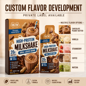 OKTW Batido Líquido Alto en Proteínas con Sabor a Mantequilla de Cacahuete, Vainilla, Fresa, Café y Matcha, Favorece la Recuperación Muscular, Venta al Por Mayor - Product Image 4
